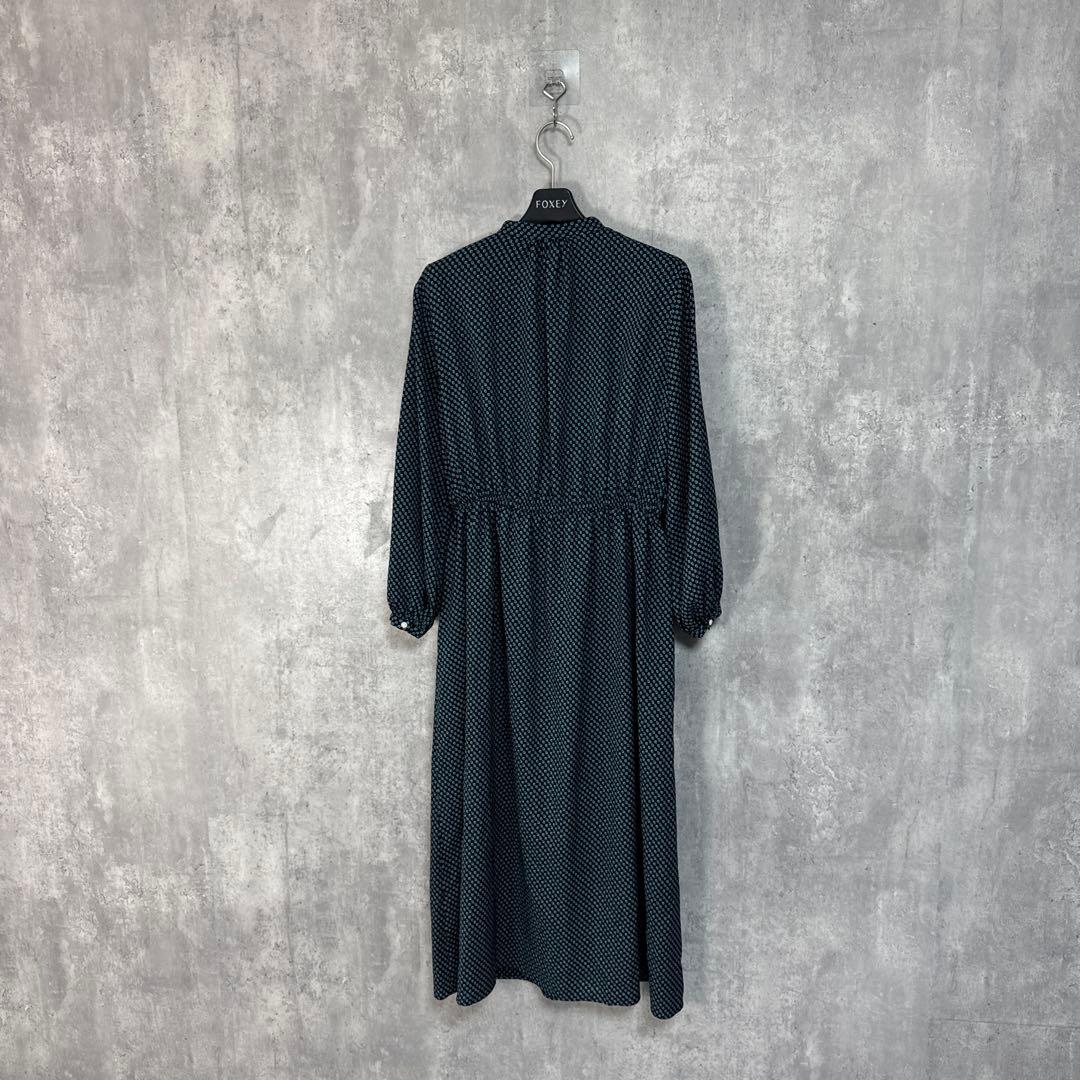 Ballsey ジオメトリックスクエアプリント ウエストシャーリングワンピース