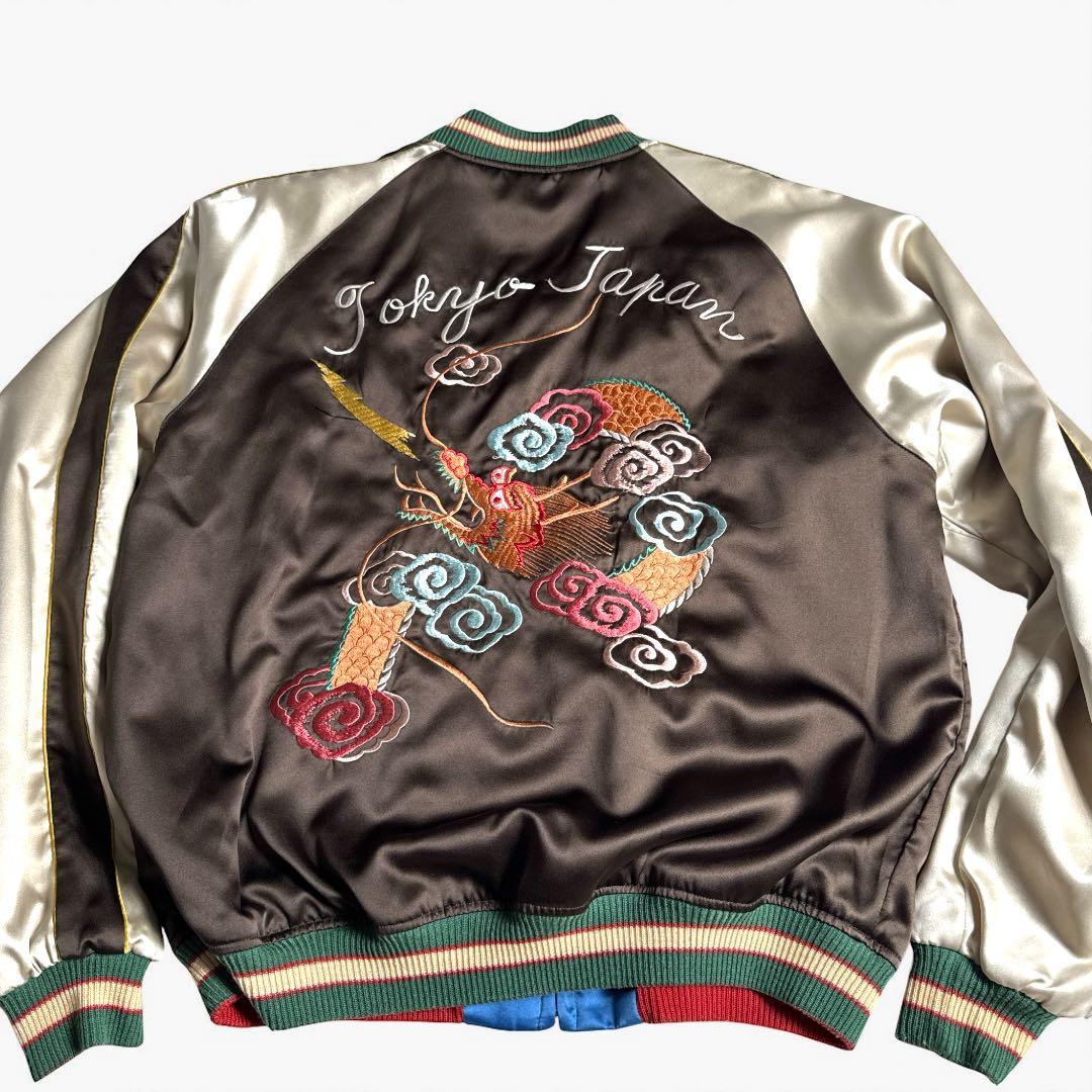 東洋エンタープライズ テーラー東洋 希少なリバーシブルスカジャン L 鷹×龍