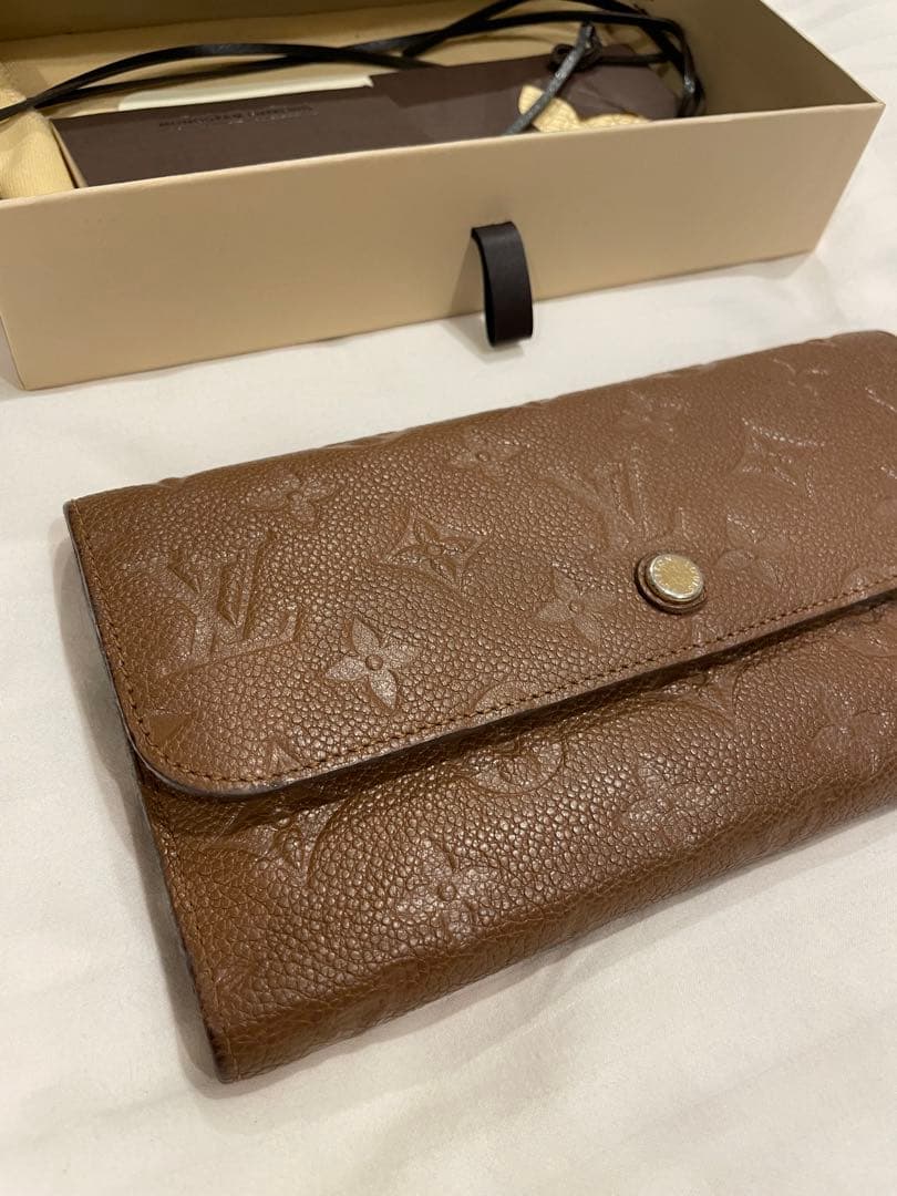 Louis Vuitton ブラウン レザー 長財布