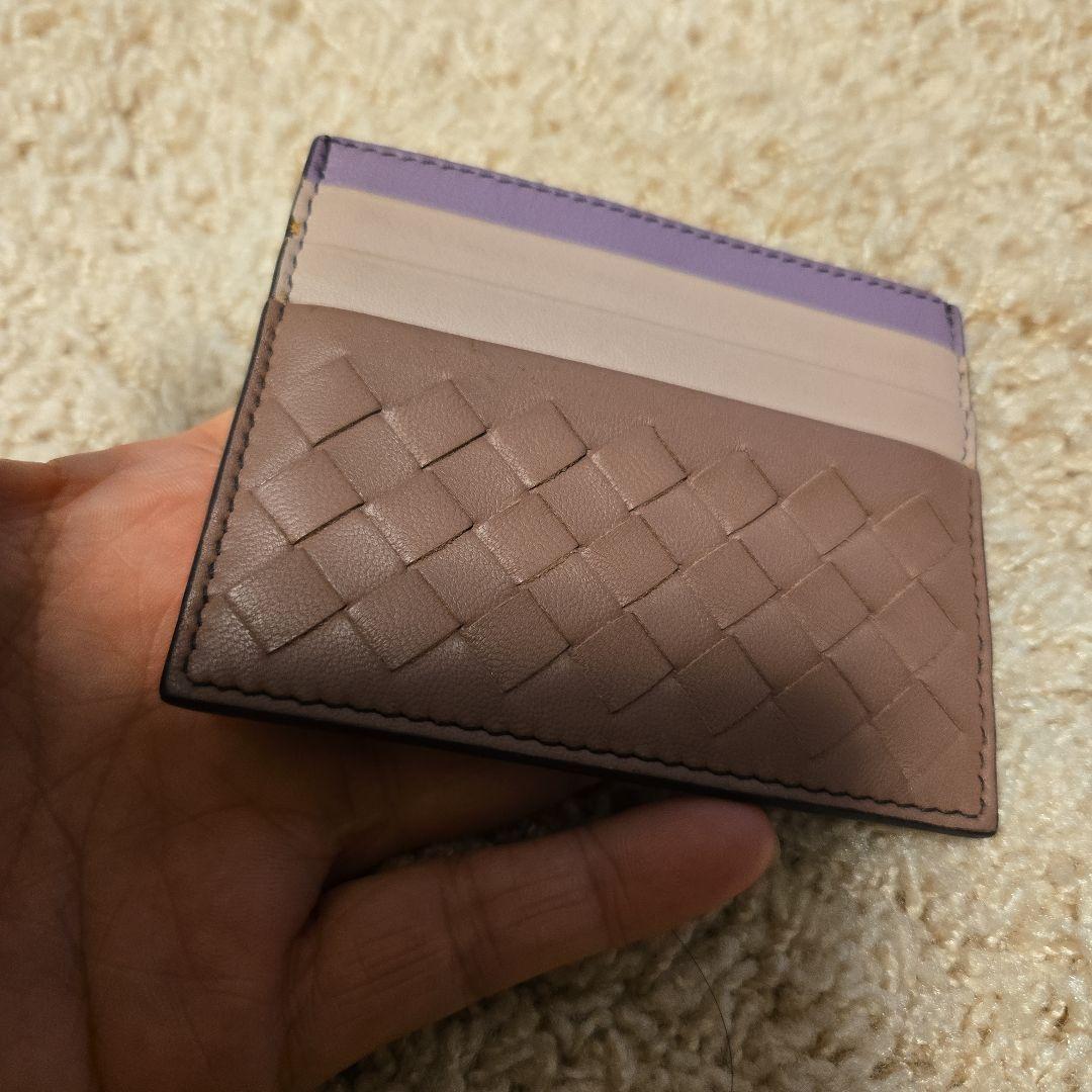 カードケース 名刺入れ ブラウン パープル 編み込みデザイン