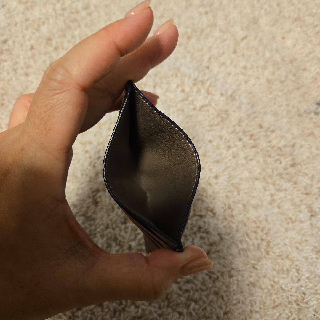 カードケース 名刺入れ ブラウン パープル 編み込みデザイン