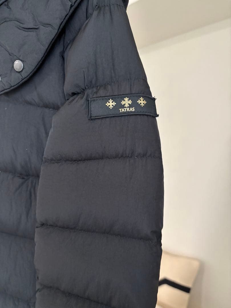 TATRAS ブラック ロングダウンジャケット　クリーニング済み