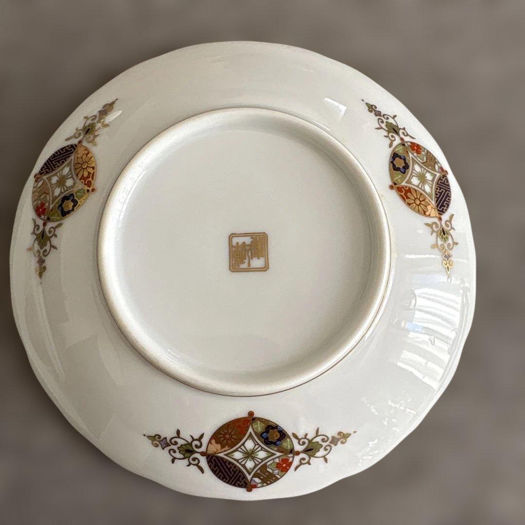 美濃焼 庫山窯 金彩七宝紋 輪花 小皿5枚＋大皿1枚 セット 和食器