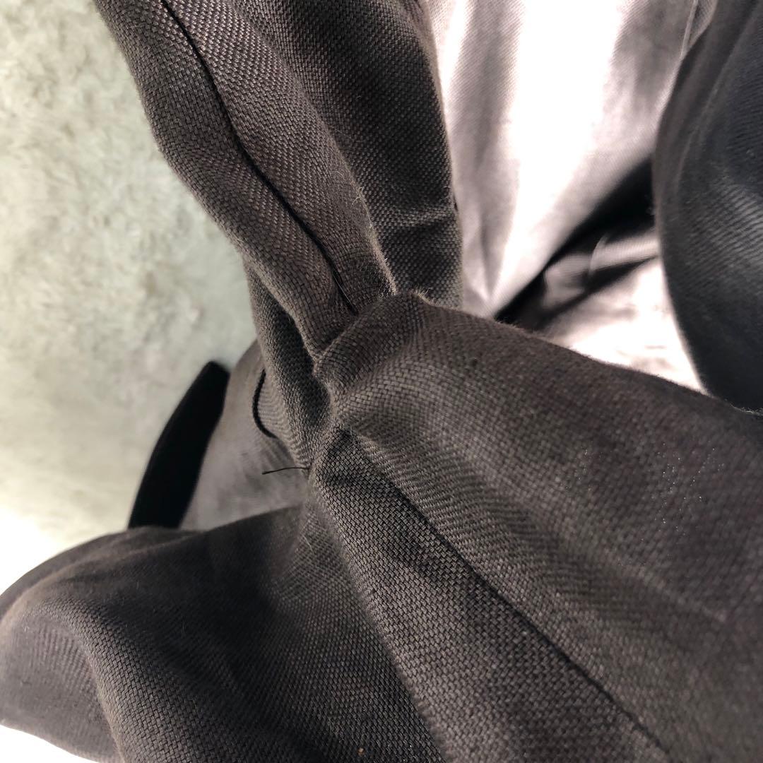 大きいサイズ　リネン100% SCAPA パンツスーツ　涼しい　ブラウン