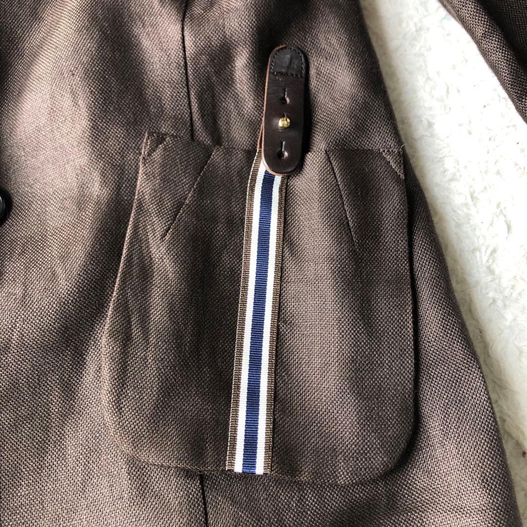 大きいサイズ　リネン100% SCAPA パンツスーツ　涼しい　ブラウン