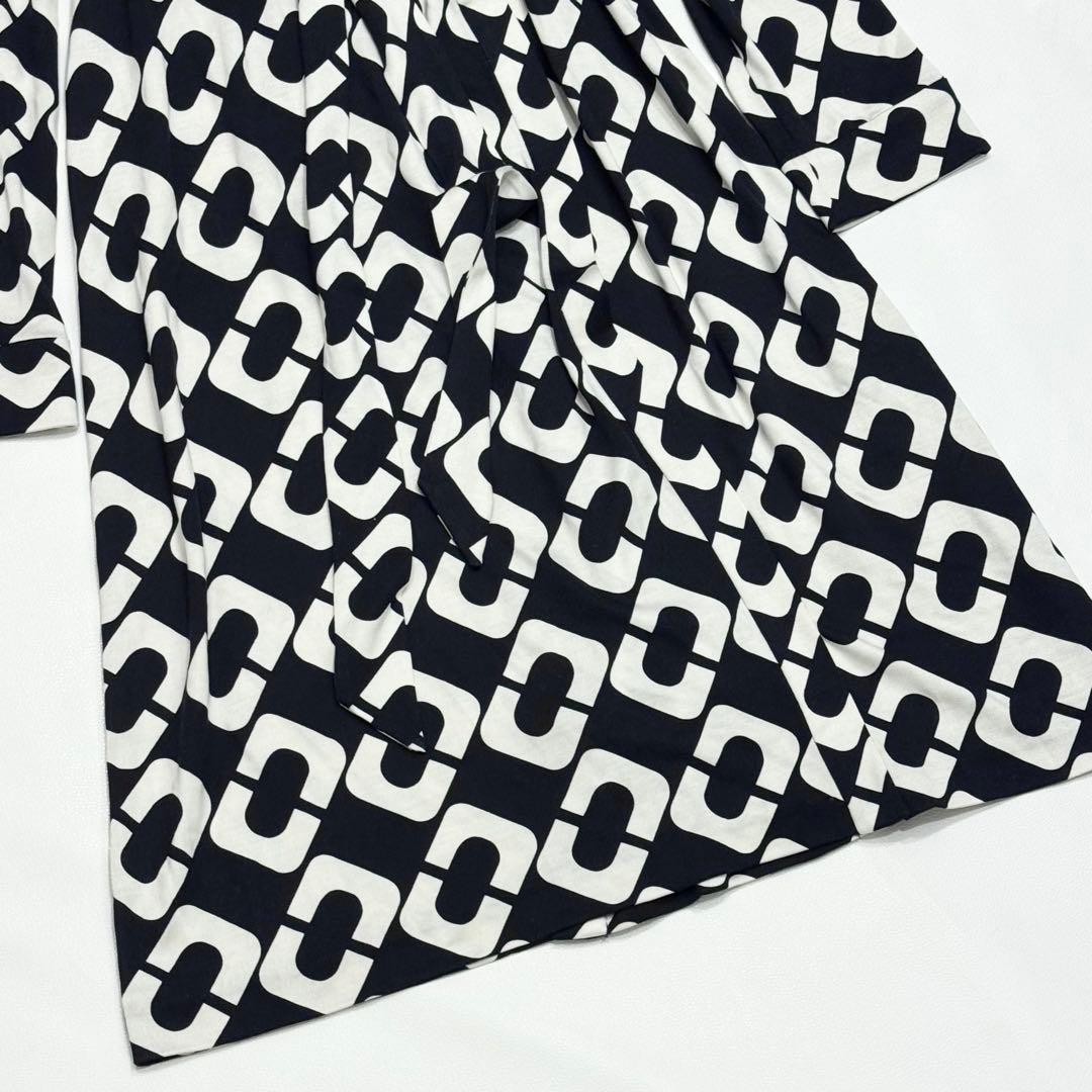 【美品】DIANE von FURSTENBERG ラップワンピース チェーン柄