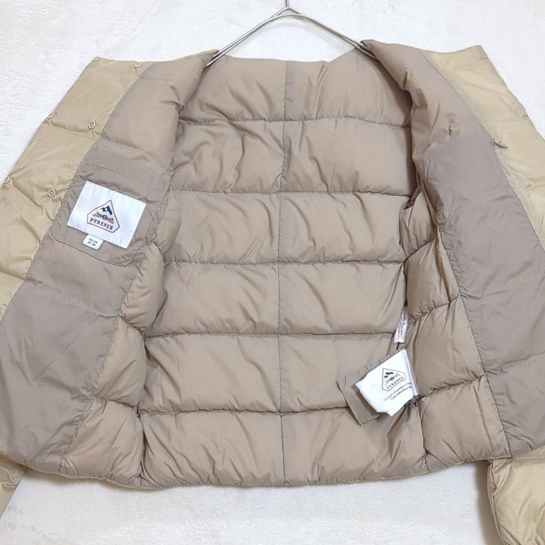 未使用級 ピレネックス カンヌ ベージュ ウルトラライトタフタダウンジャケット