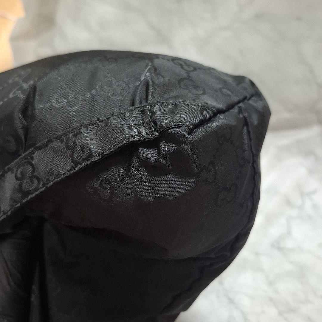 《希少》GUCCI ナイロン リュックサック レザー　クマ　マスコット　GG