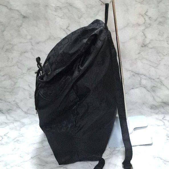 《希少》GUCCI ナイロン リュックサック レザー　クマ　マスコット　GG