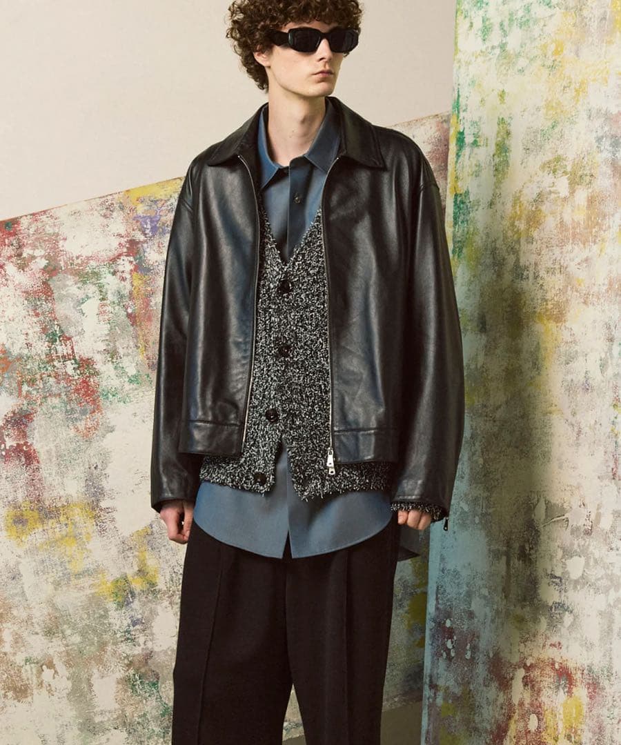 (チカ)メゾンスペシャル　シープレザーシングルライダース