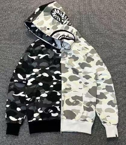 A Bathing Ape グローインザダーク迷彩 シャークフードパーカー