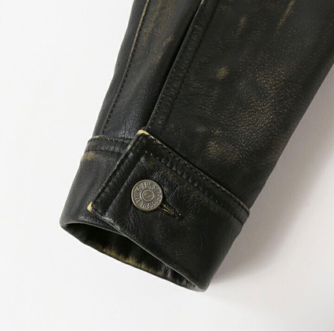 ジャケット・アウター diesel cow leather jacket