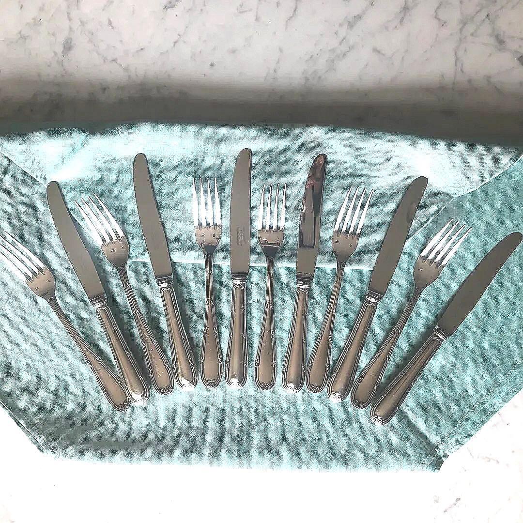 シルバープレート　ナイフフォークセット　フリオネフランソワ社　ヴィンテージ