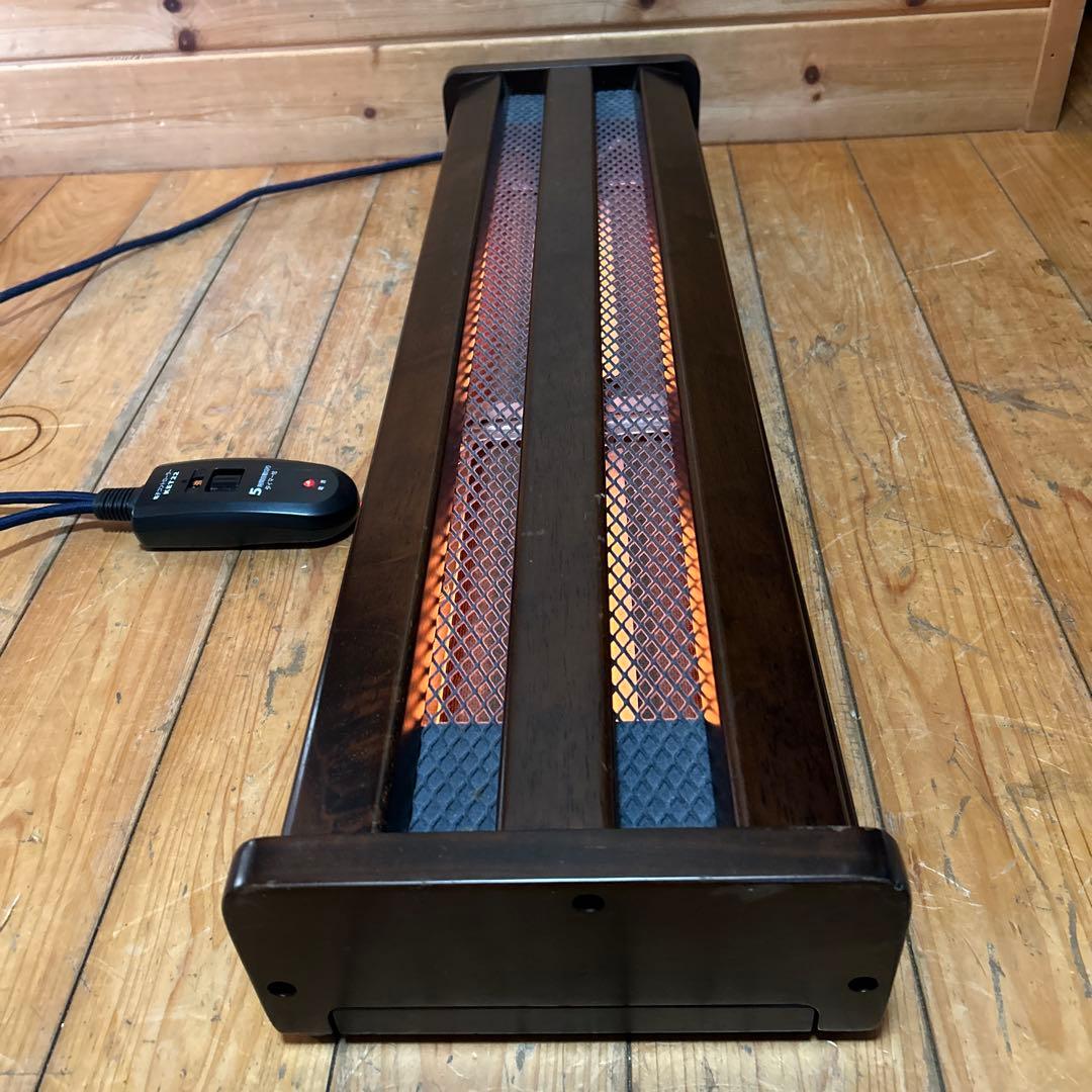 メトロ電気工業　足温風器　ハロゲン　木枠フットヒーター　MFH-321ET