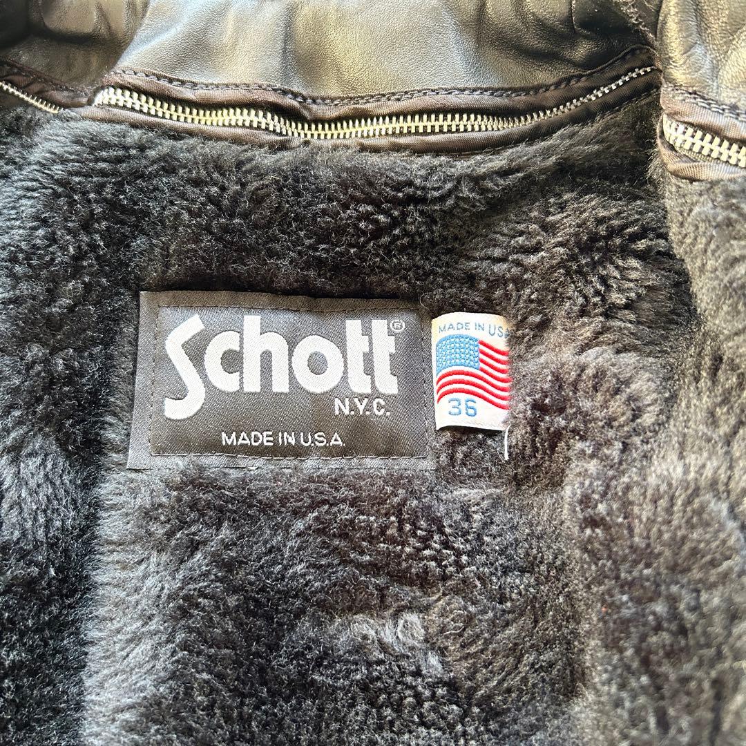 【極美品】ショット　シングル　ライダースジャケット　641 ブラック　M相当