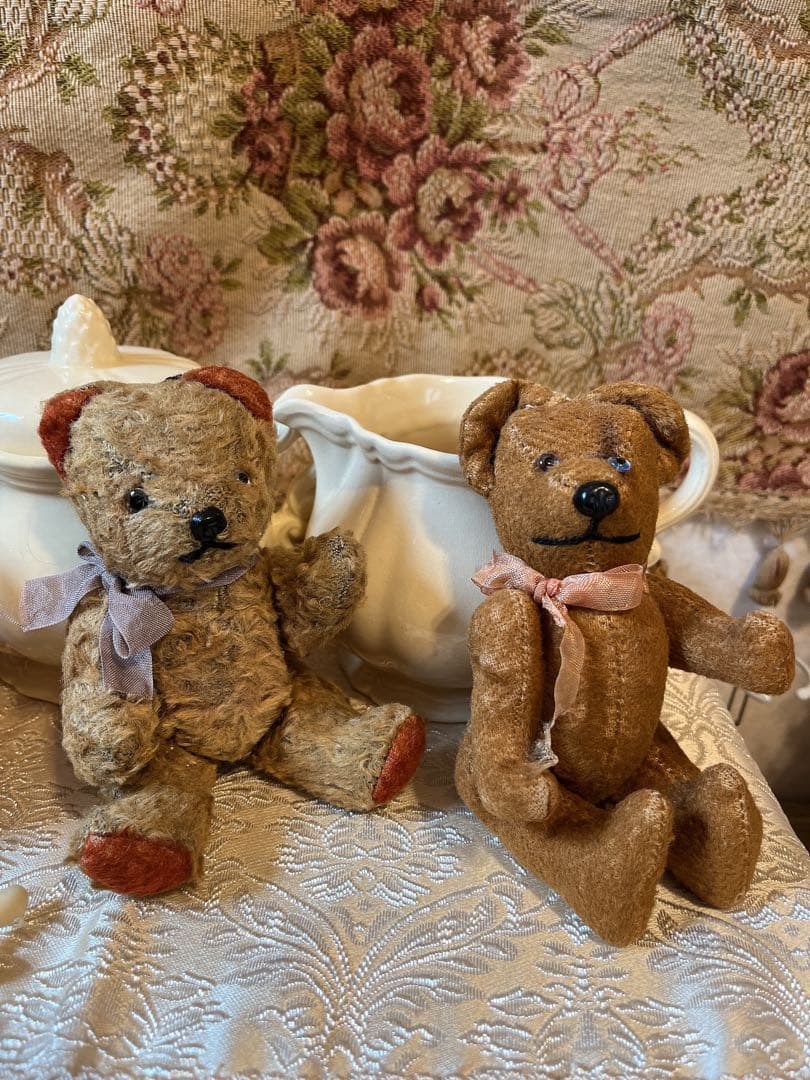 アンティークテディベア　フランス　ふたつセット