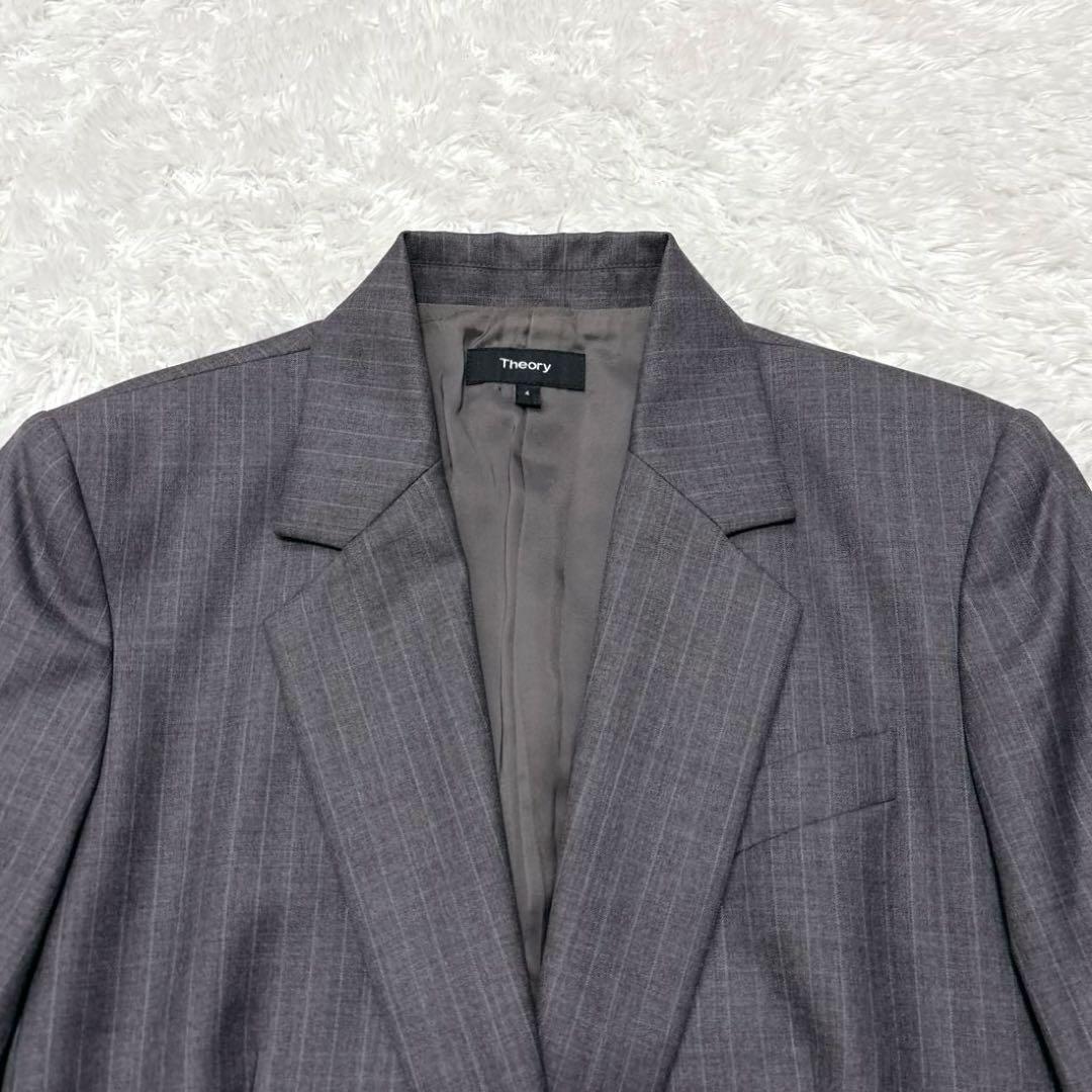 【Theory】セオリー セットアップ パンツスーツ ストライプ シルク混
