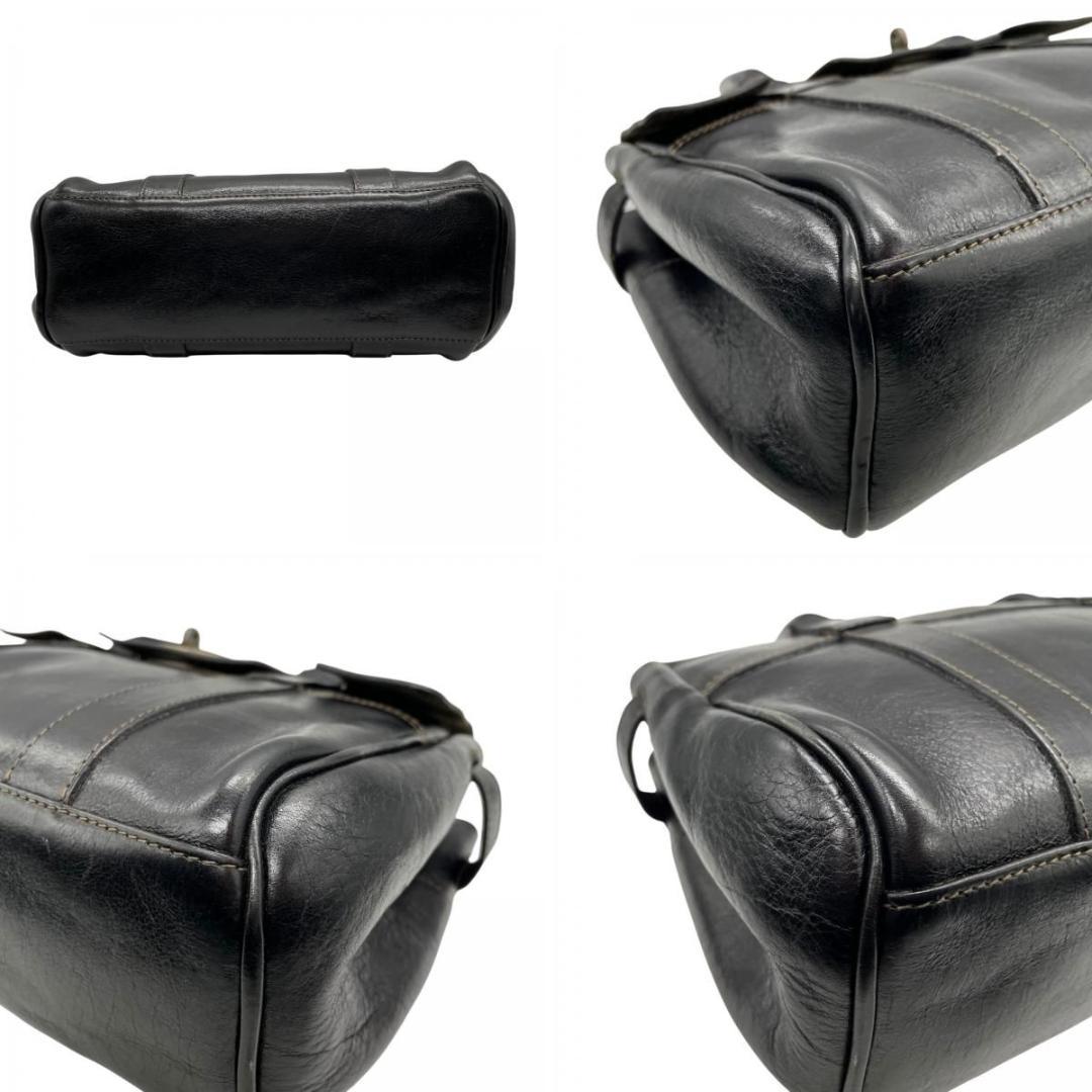 美品 MULBERRY マルベリー ベイズウォーター 黒 レザー ターンロック