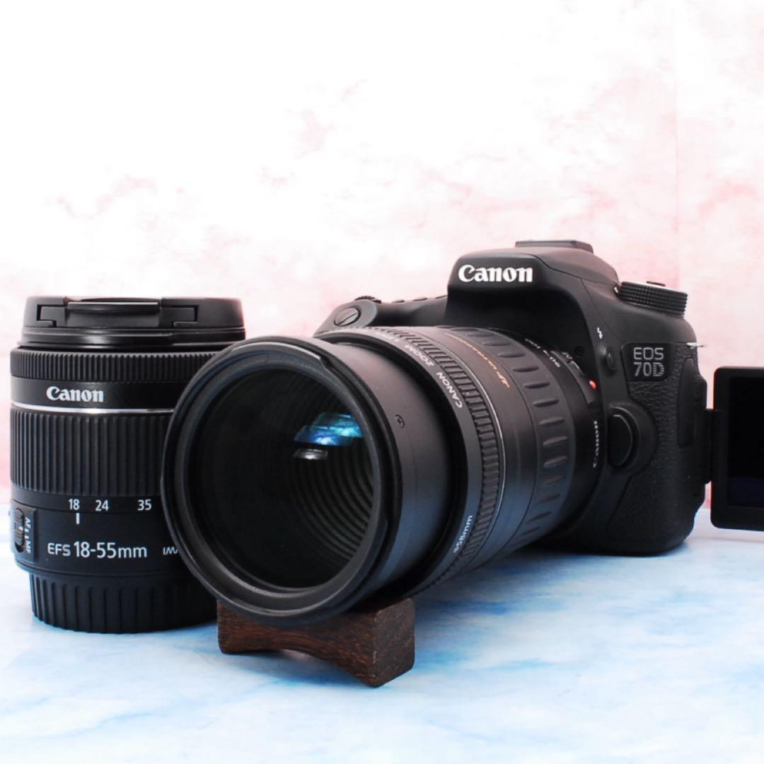 まぁくん様Canon EOS 70D☆高性能標準＆超望遠☆一眼レフカメラ☆バッグ