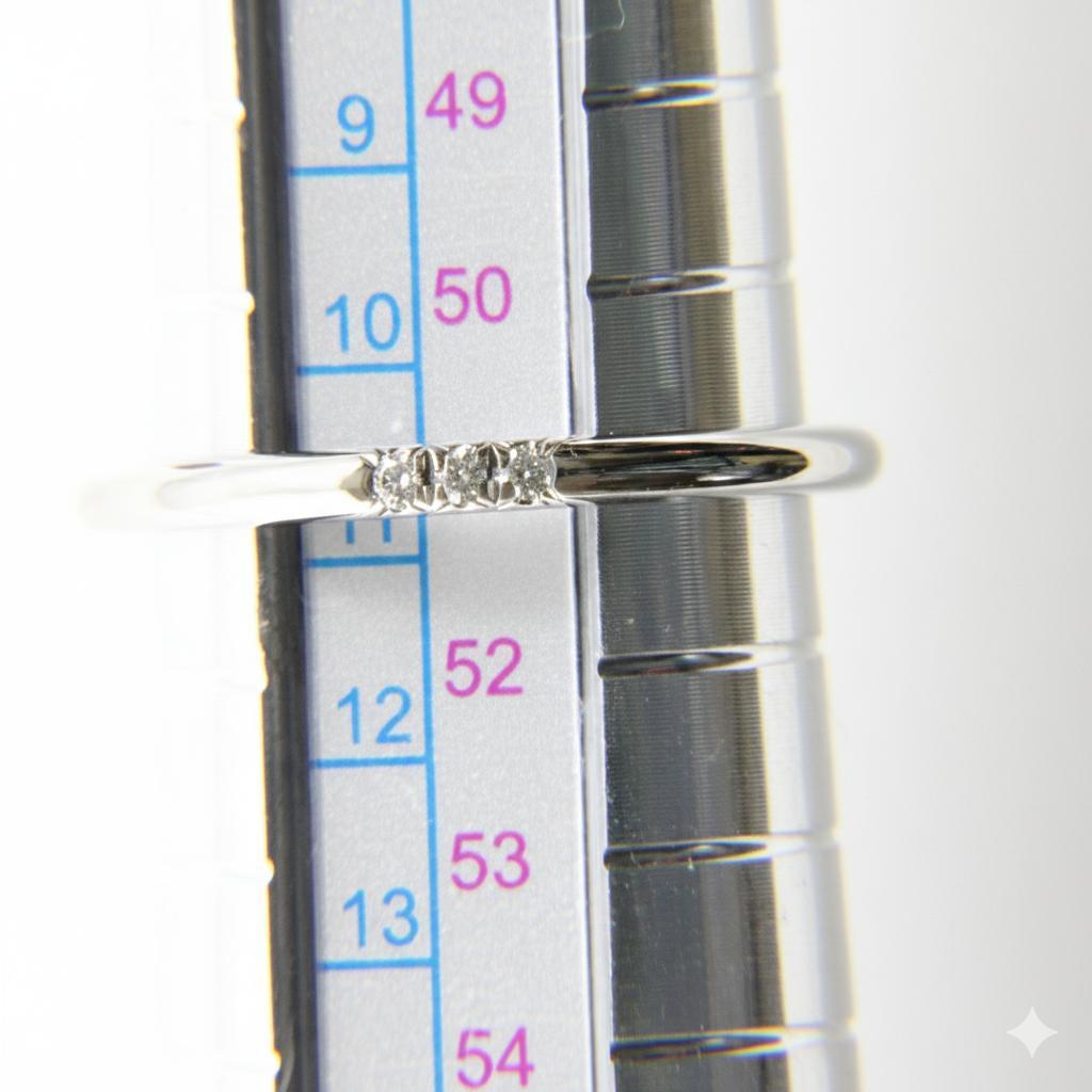 【磨き済み】 ティファニー フォーエバーリング　ダイヤ3p　Pt950　11号