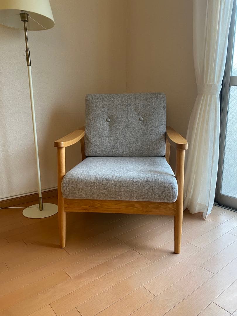 【coco】RE:CENO リセノ HENRY 1人掛けソファ グレー