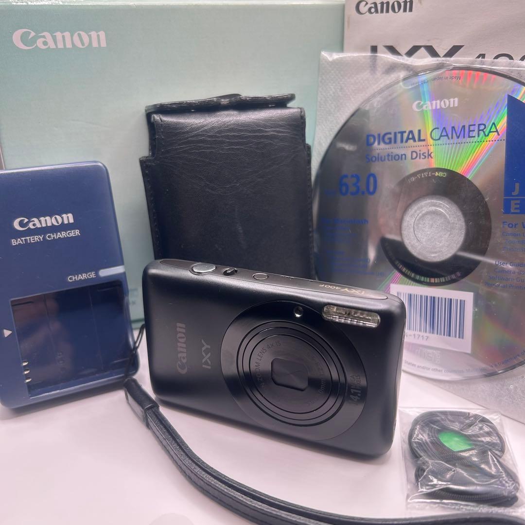 Canon キャノン デジカメ IXY400F ブラック　美品 付属品完品