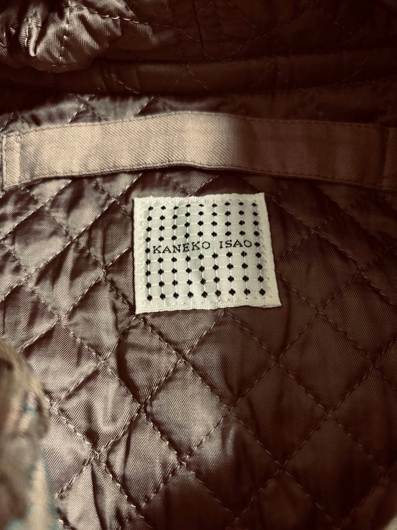 ワンダフルワールドKANEKOISAOカネコイサオ★花柄 ダッフルコートフード付