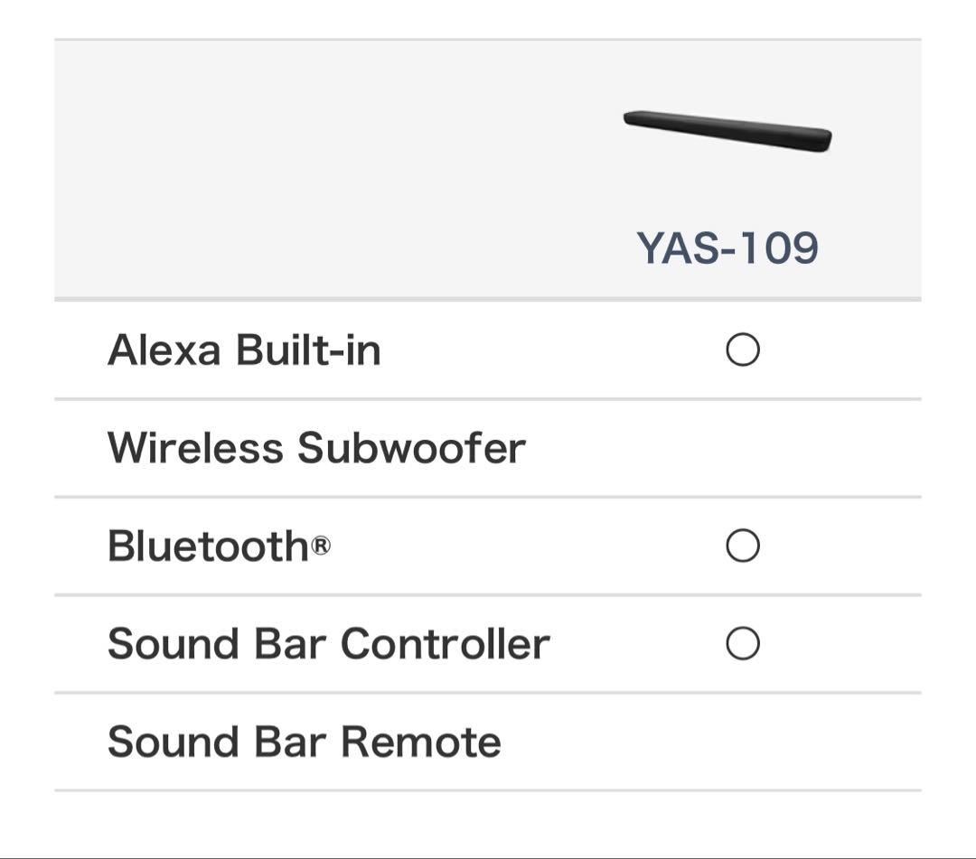 ポポYAMAHA YAS-209 フロントサラウンドシステム