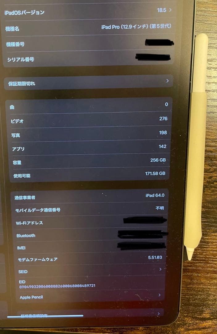 iPad Pro (第5世代) 256GB wi-fi + Cellular