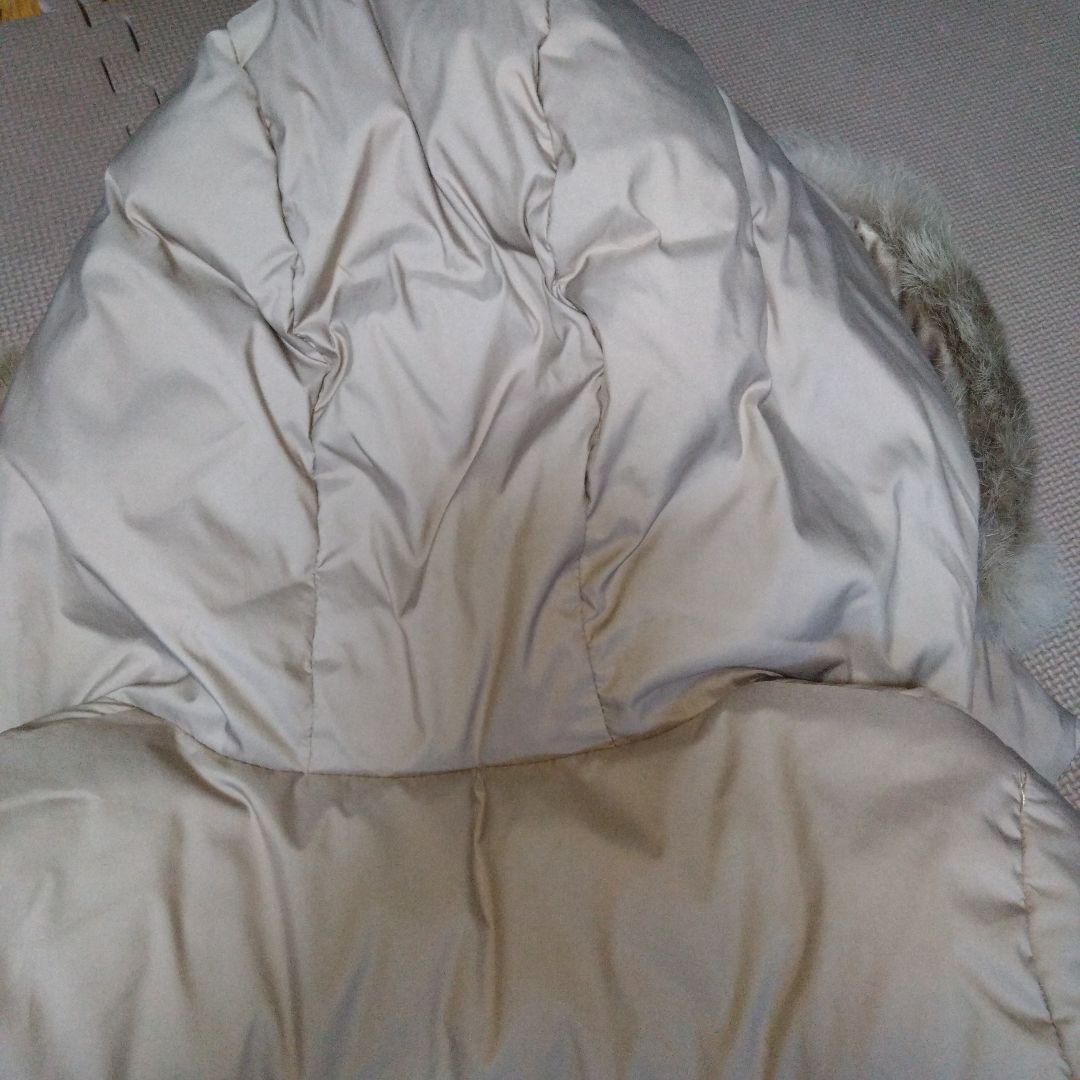 URBAN RESEARCH ラビットファー付きダウンジャケット ベージュ