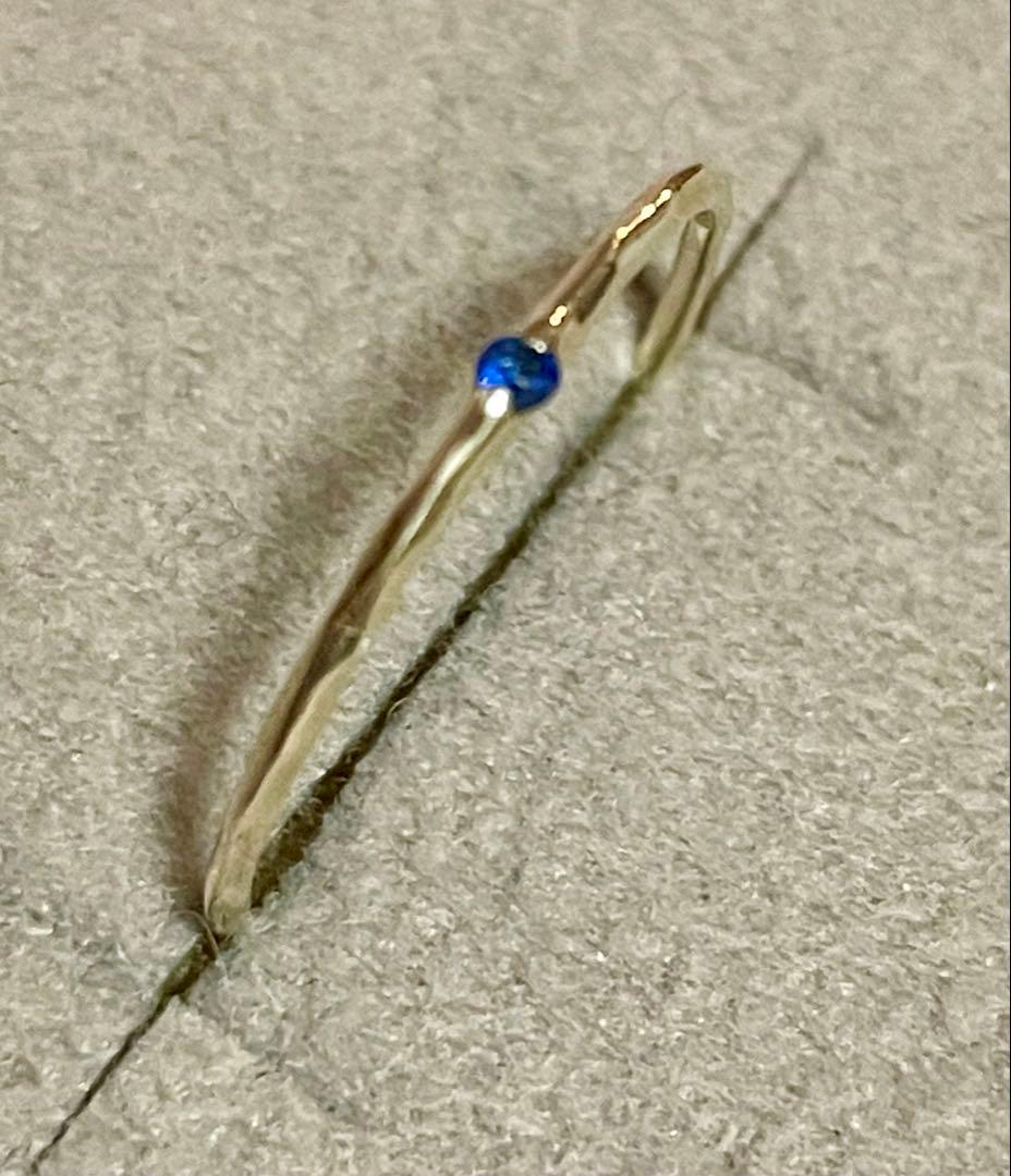k10金 ブルーサファイア リング 指輪