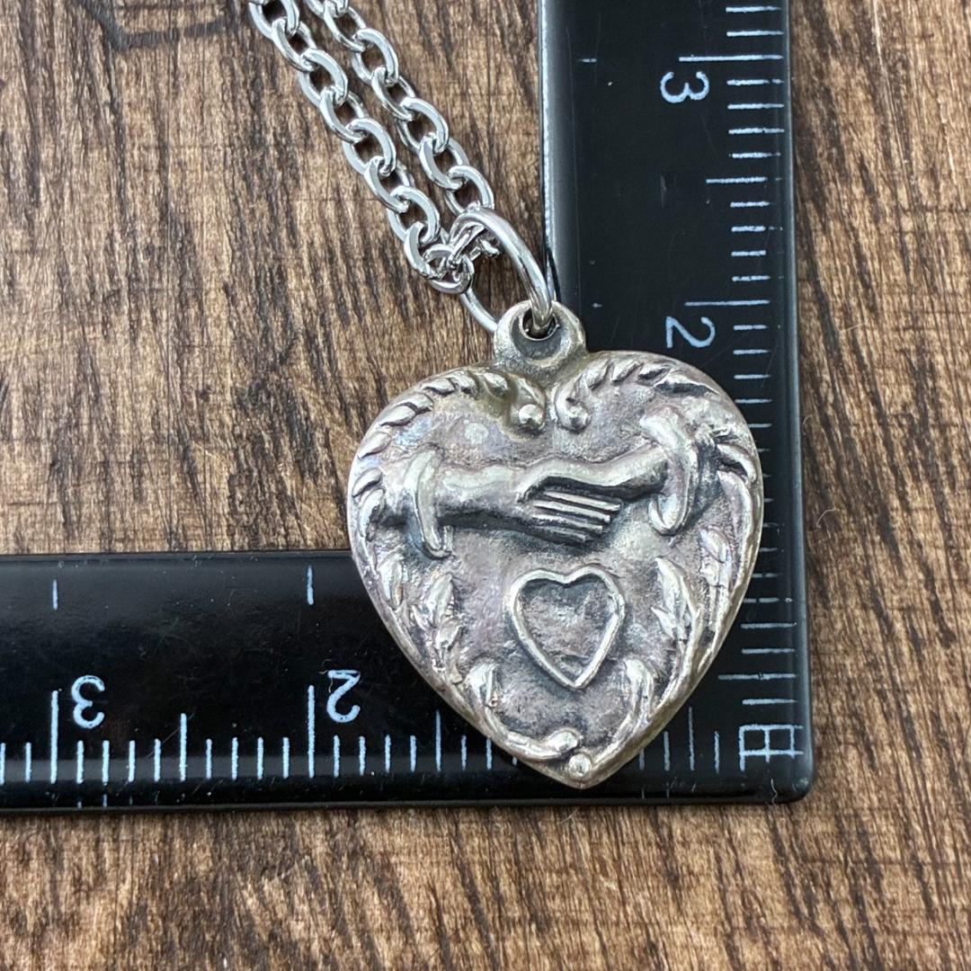 専用 ハンドシェイク 握手 シルバーヴィンテージネックレス