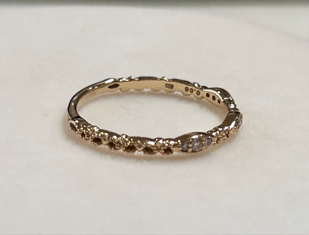 ゆ*ー様 ageteアガット K10YG 11号 ダイヤモンド カルムリング 販