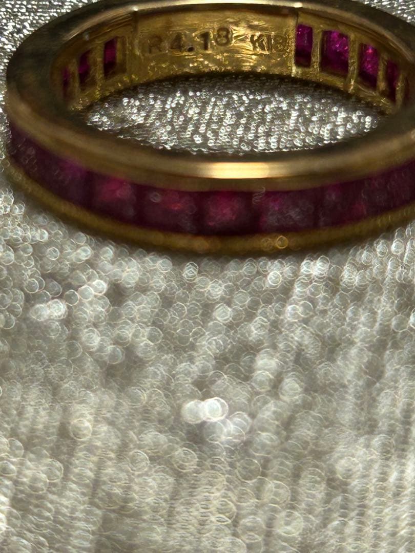 k18 ルビー　リング