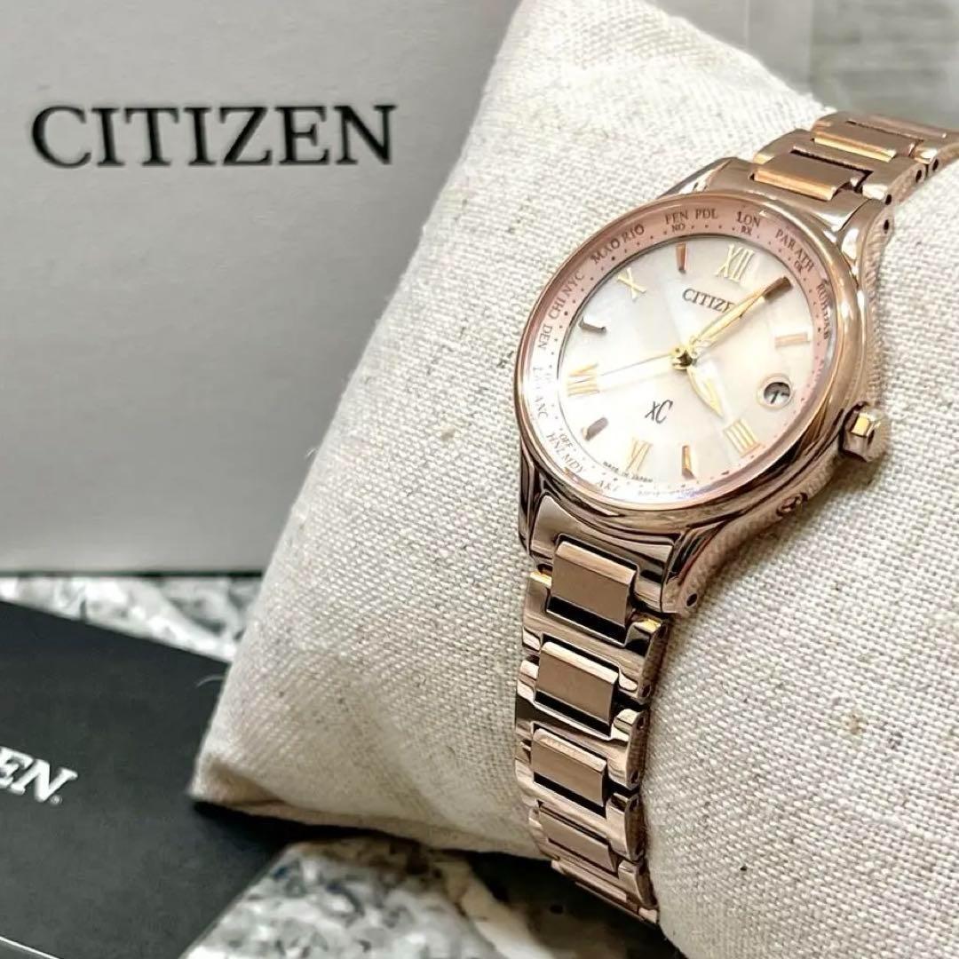 新品同様✨ EC1164 クロスシー 電波ソーラー シチズン 時計 サクラピンク