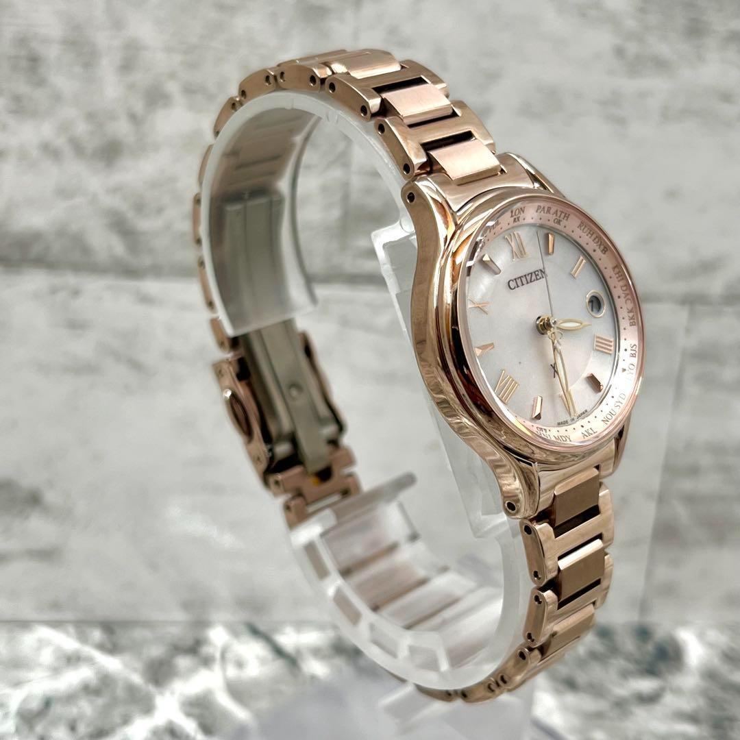 新品同様✨ EC1164 クロスシー 電波ソーラー シチズン 時計 サクラピンク