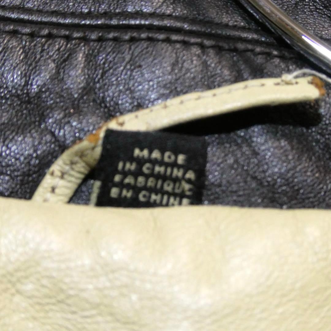 希少デザイン　DAVOUCCI ダヴォッチ レザージャケット クリーム/ブラック