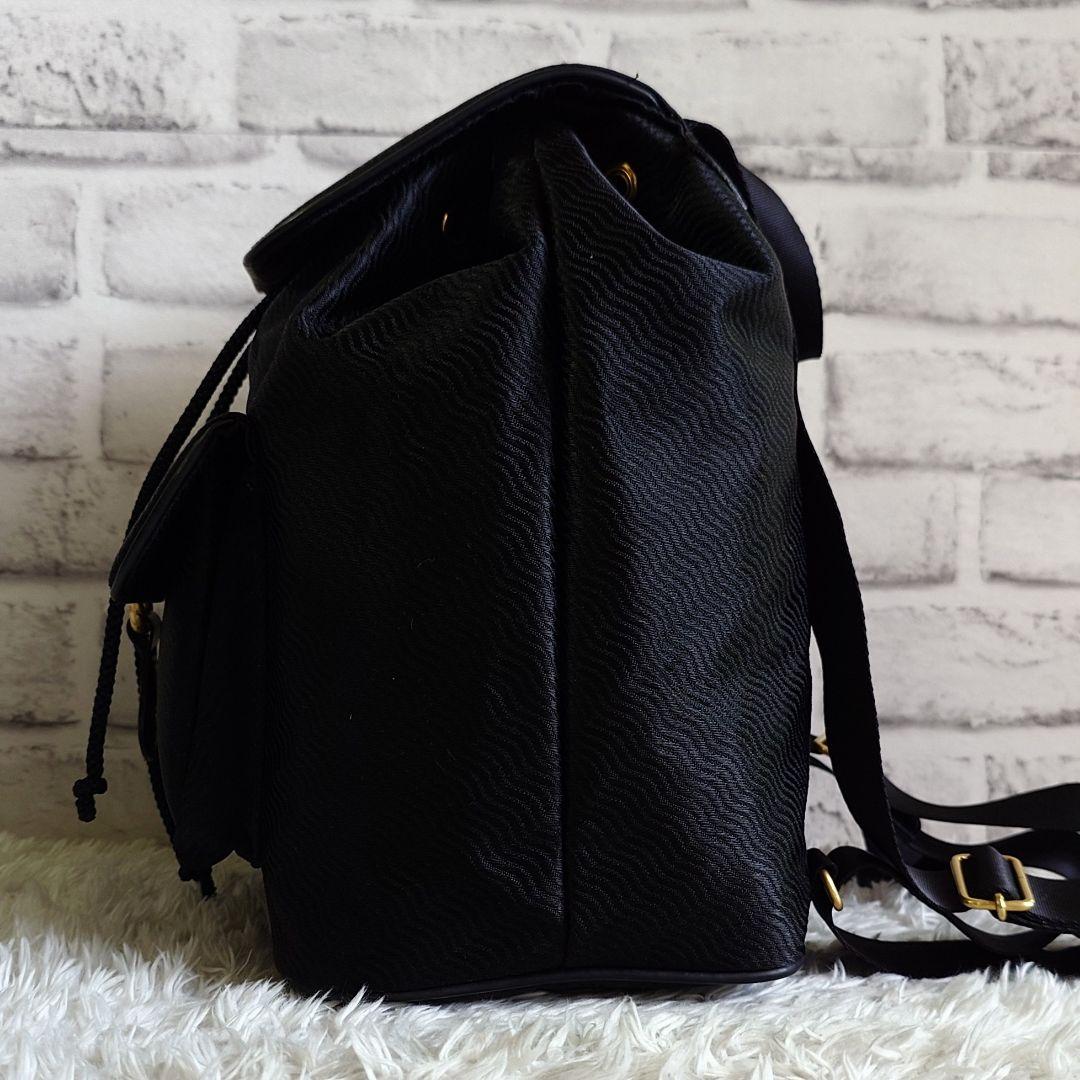 美品 バレンシアガ BB リュックサック バックパック ゴールド金具 ブラック