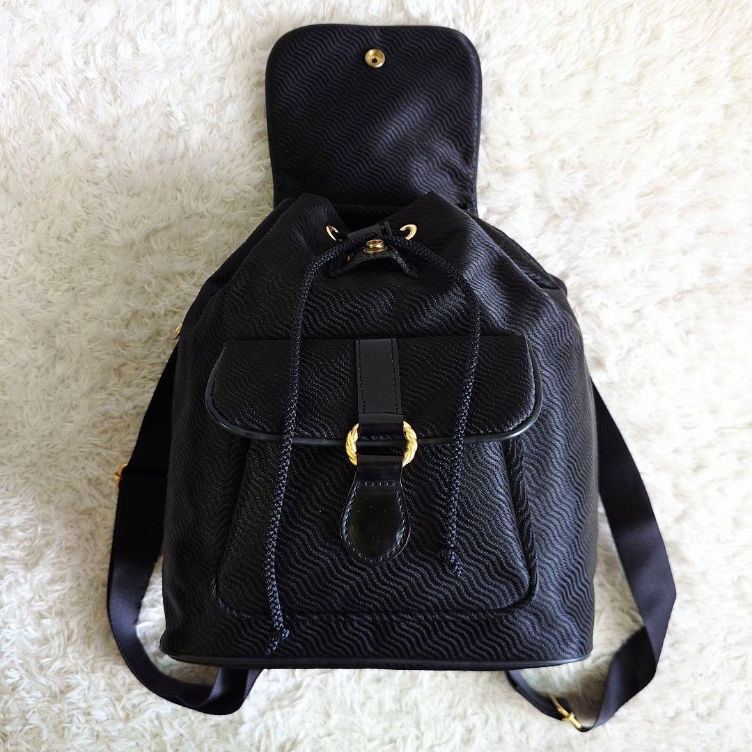 美品 バレンシアガ BB リュックサック バックパック ゴールド金具 ブラック