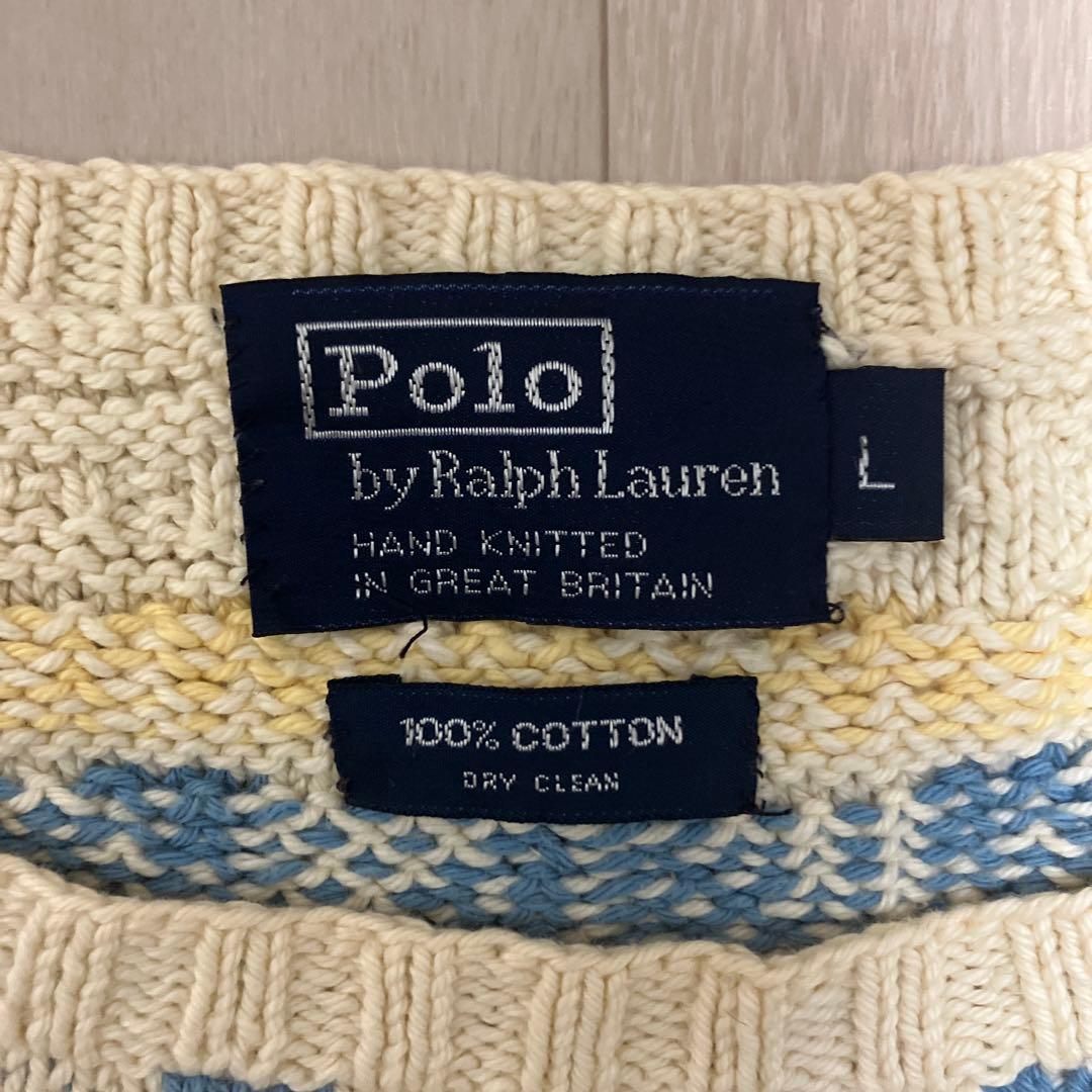 90s Polo by Ralph Lauren ハンドニット 総柄