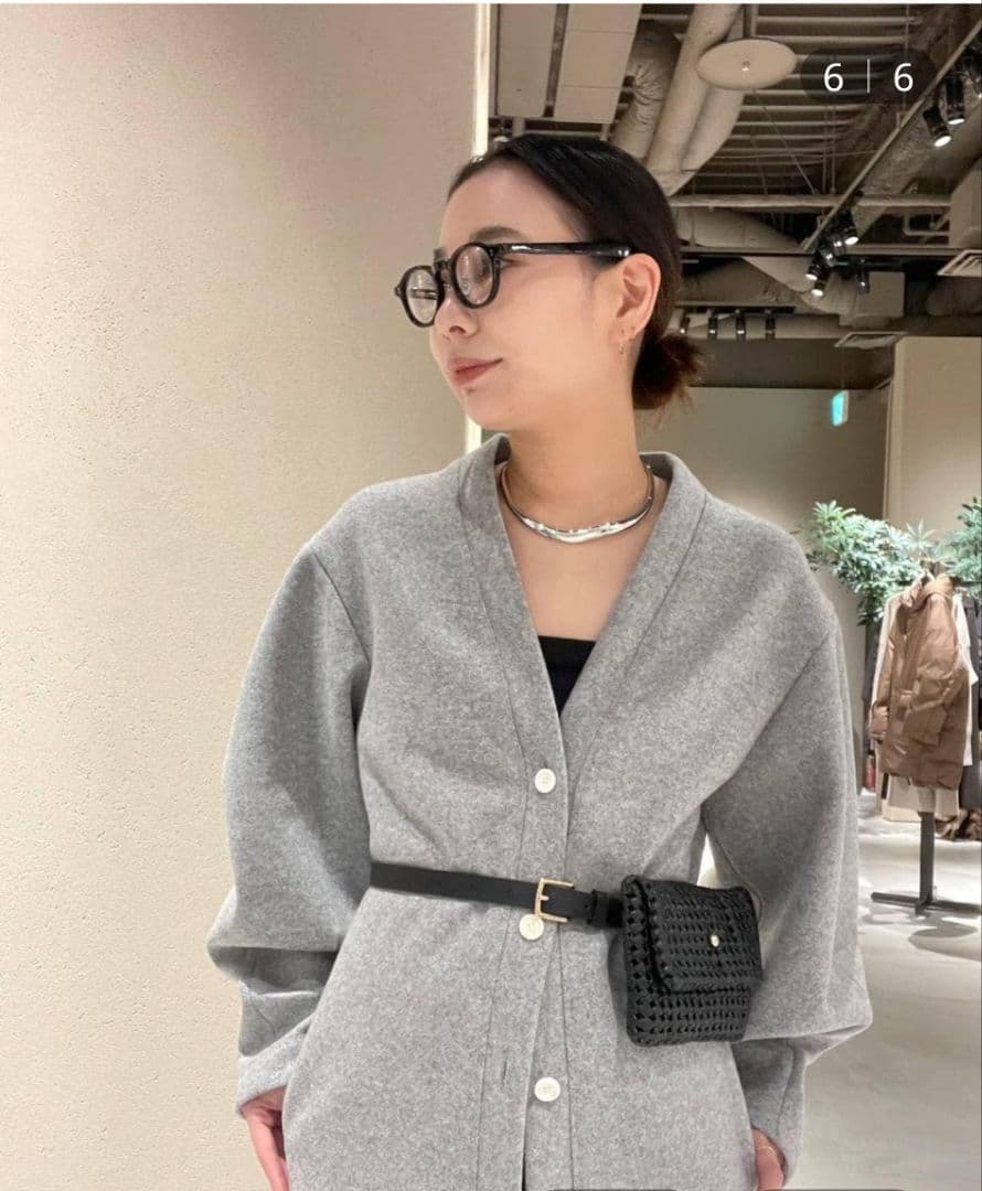 ＊新品未使用　CHAOS カオス ポロッコカーディガン シルバーグレー