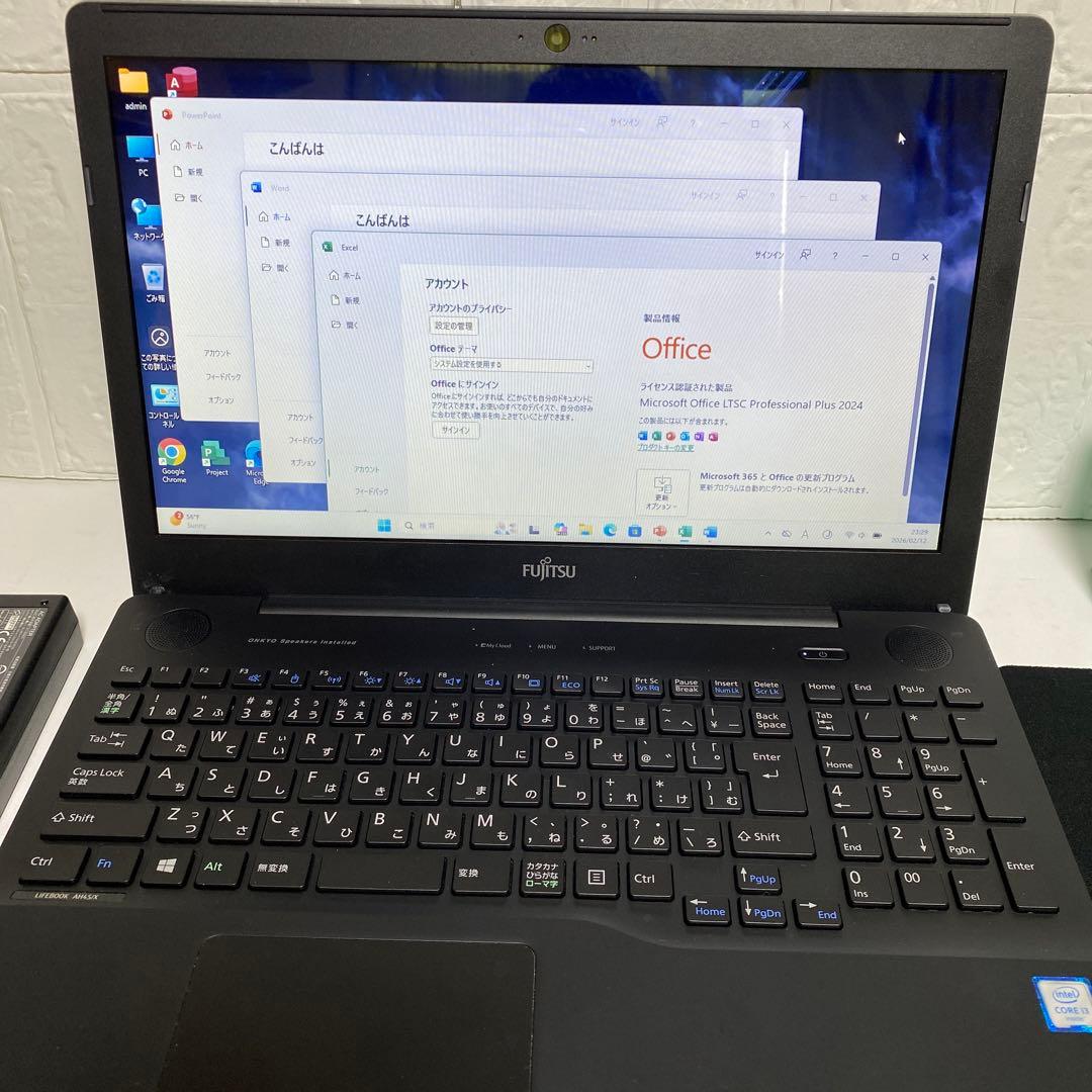 Windows11オフィス付き高速起動SSD BRUーRE 美品富士通ノートPC