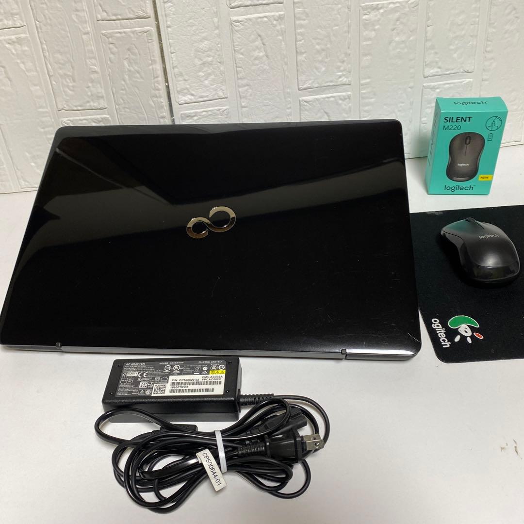 Windows11オフィス付き高速起動SSD BRUーRE 美品富士通ノートPC