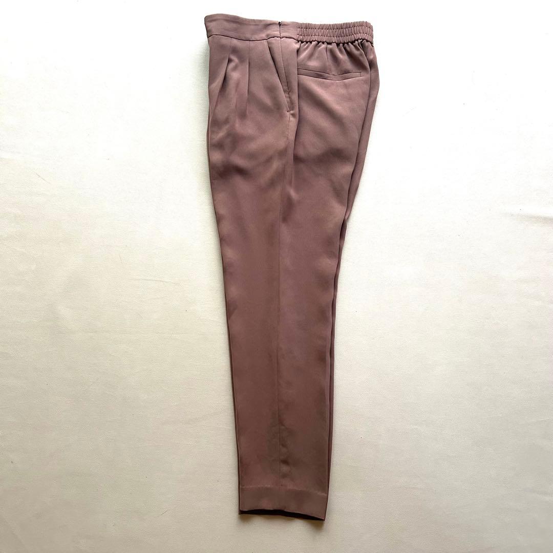 217GLR22AW手洗防皺さらっとノーカラージャケットパンツスーツ40ピンク