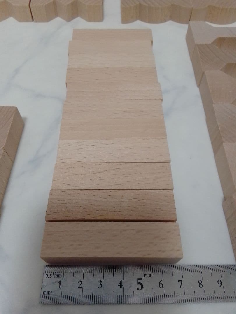 ☆美品☆ デュシマ バリエーション積み木 105個 収納箱付 カーブ積み木