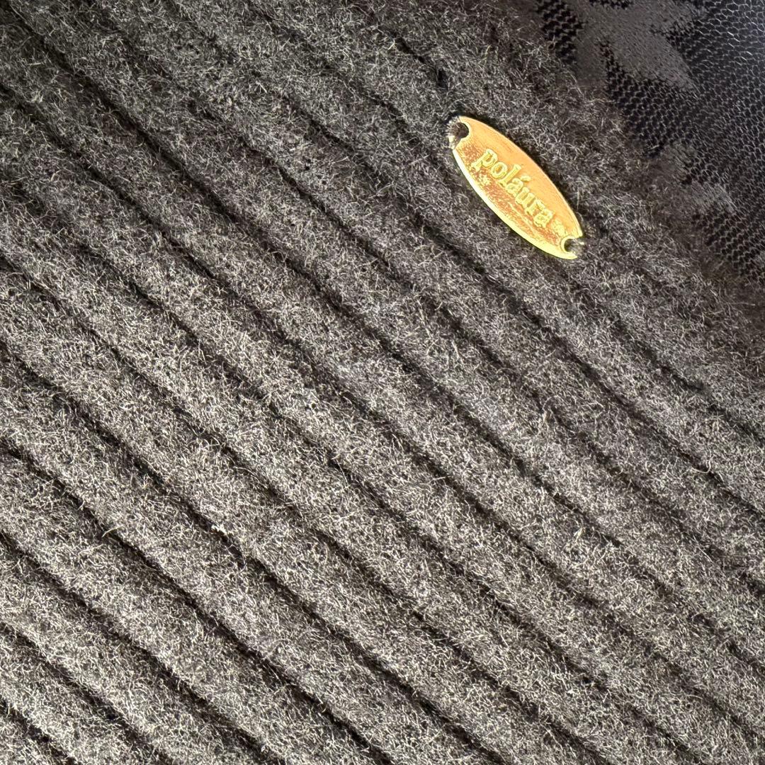 【未使用】polaura ベルトセットカシュクールオフショルダーニット