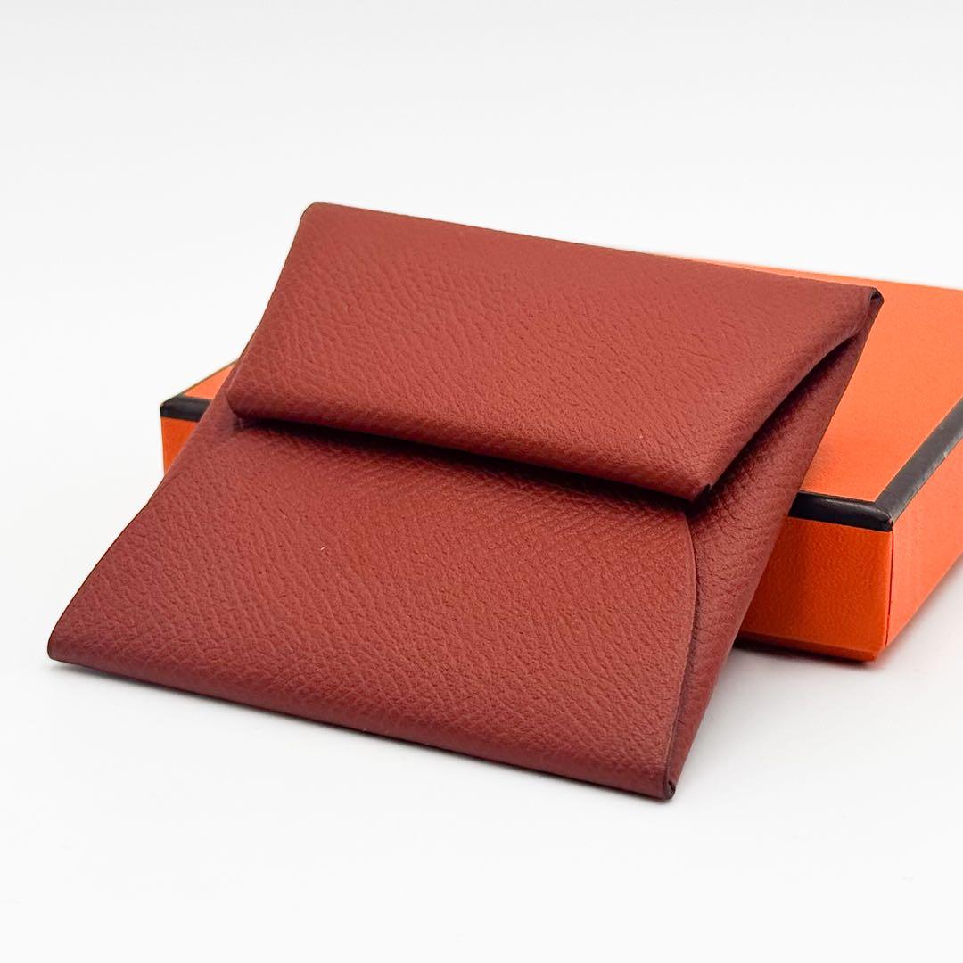 美品 エルメス HERMES バスティア ケース メンズ レディース 茶色