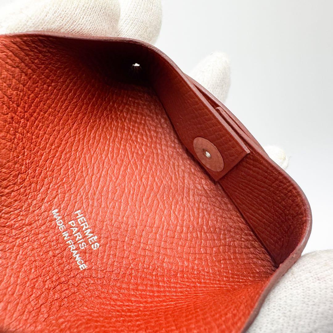 美品 エルメス HERMES バスティア ケース メンズ レディース 茶色