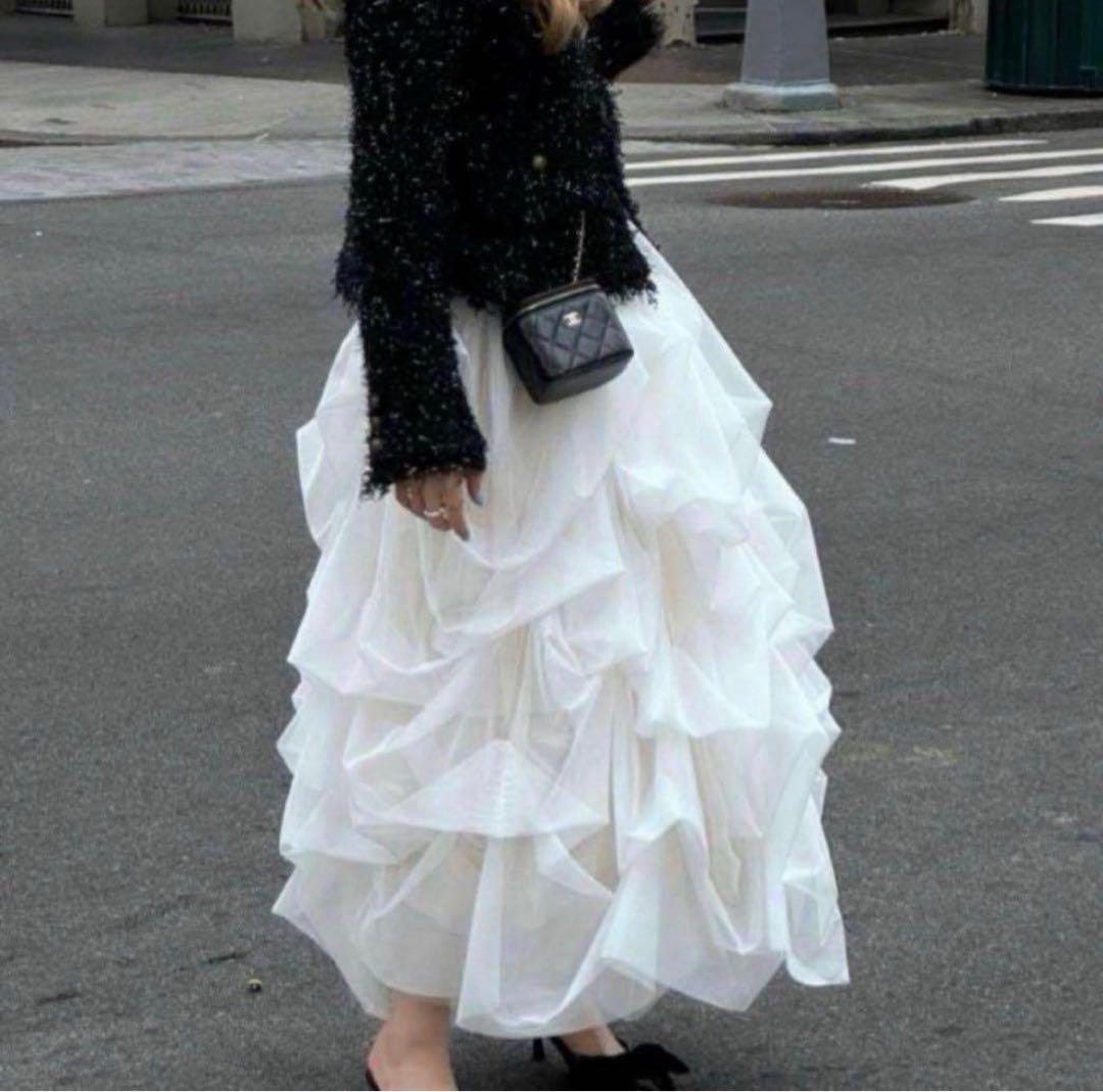 thetoe Iris tulle skirt white White Sサイズ