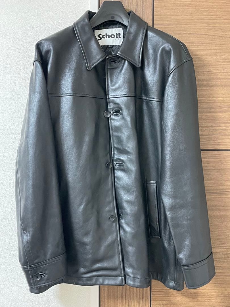 BEAUTY&YOUTH 別注　Schott カーコート　ブラック ovy